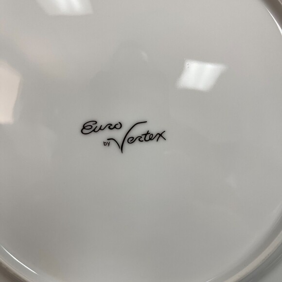 Euro Vertex Patra Chop Plate Platter White with Black Yellow Diamonds Trim - Picture 4 of 5